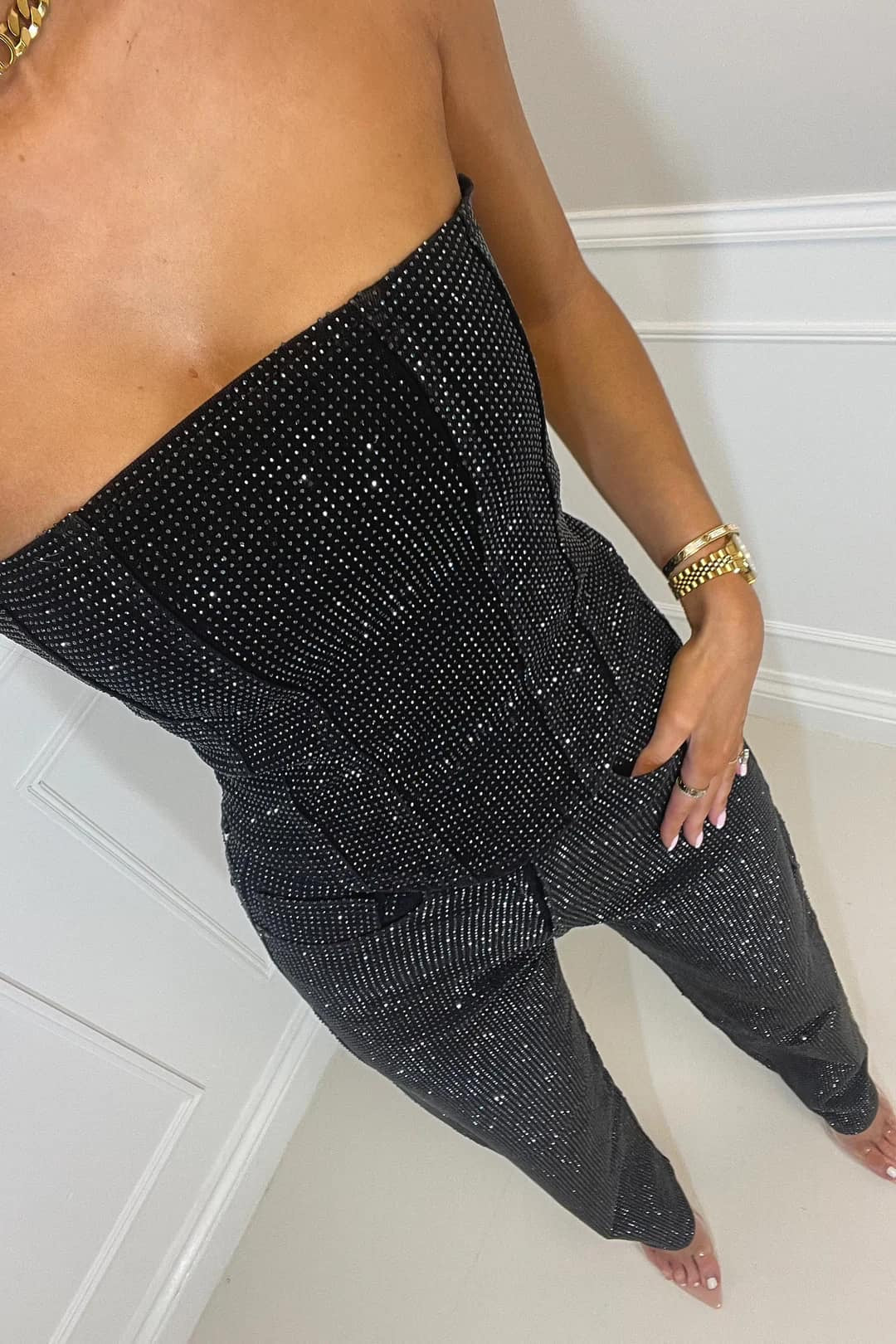 Luksuriøs Stropløs Jumpsuit til Kvinder | Komfort og Elegance