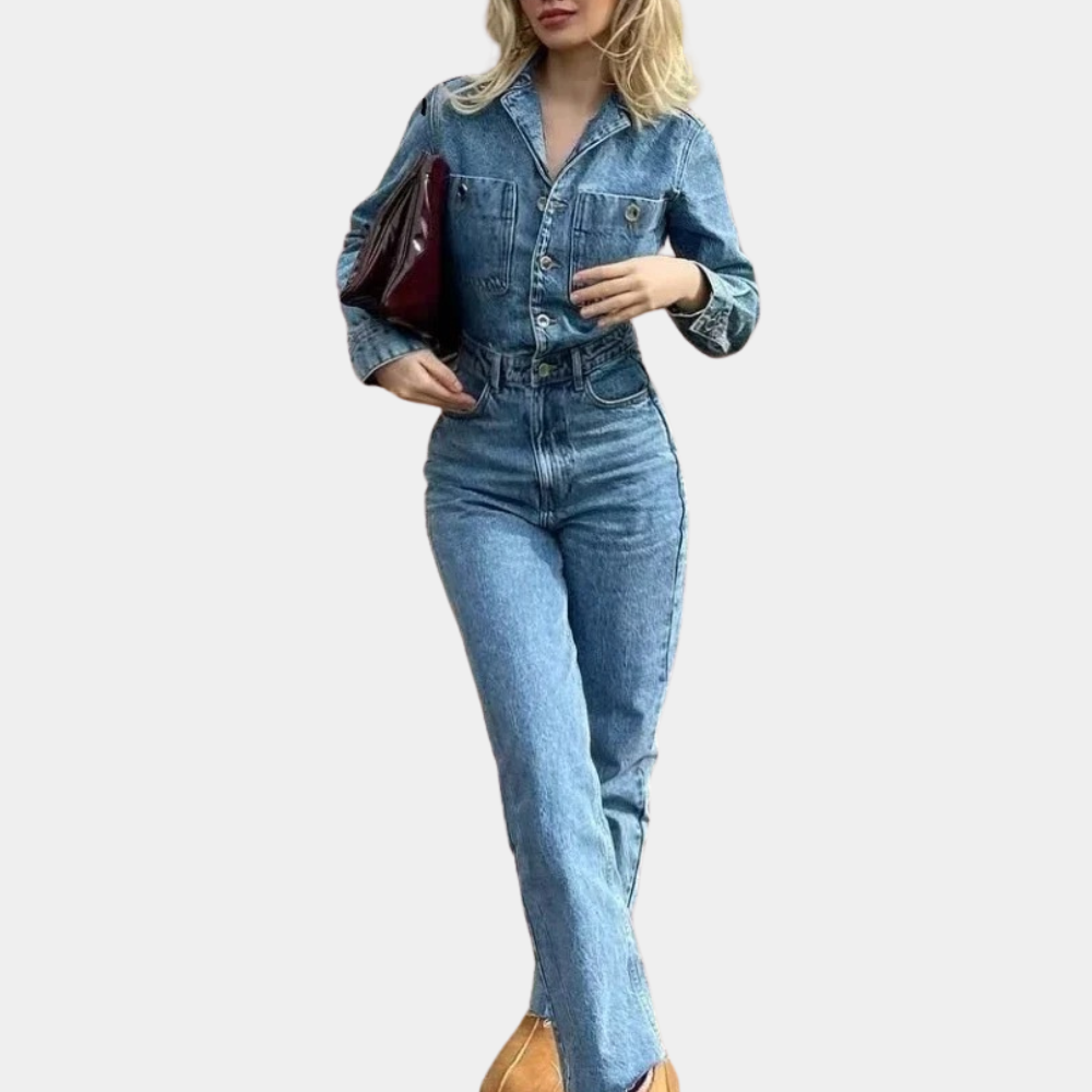 Stilfuld Denim Jumpsuit til en Sofistikeret Stil