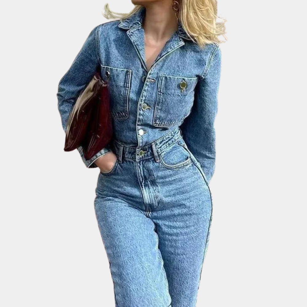 Stilfuld Denim Jumpsuit til en Sofistikeret Stil