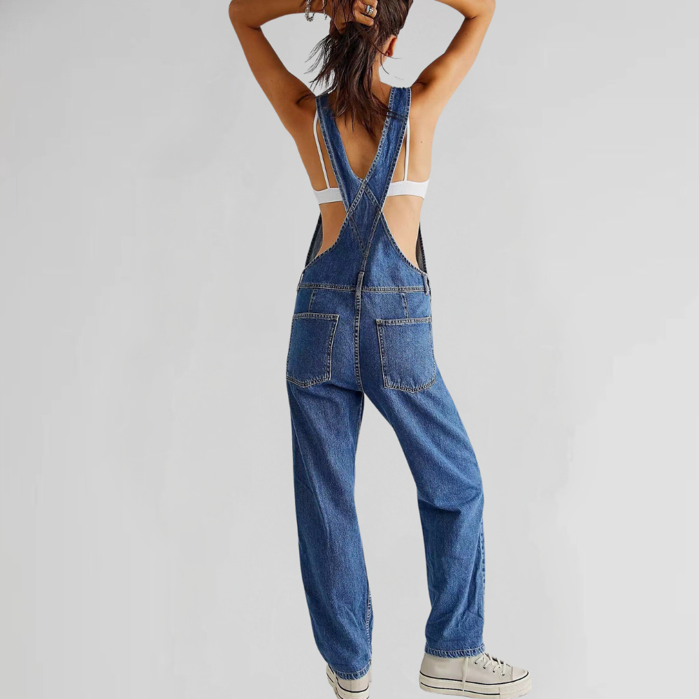 Modebevidst og Unik Denim-jumpsuit til Hverdagsbrug