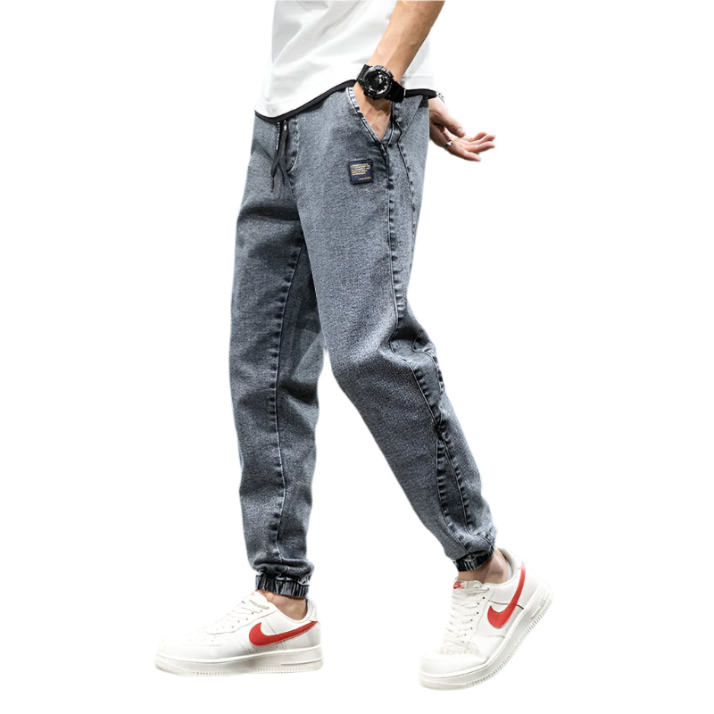 Baggy Denim Joggers Casual og Komfortable Cargo Bukser til Mænd