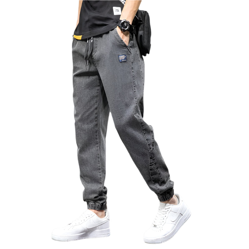 Baggy Denim Joggers Casual og Komfortable Cargo Bukser til Mænd