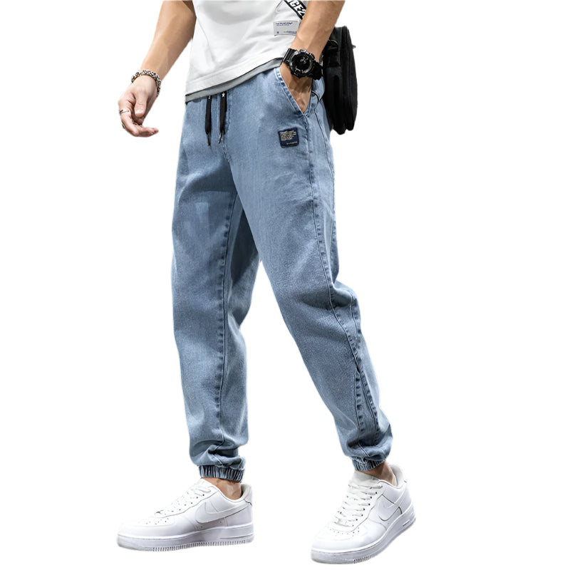 Baggy Denim Joggers Casual og Komfortable Cargo Bukser til Mænd