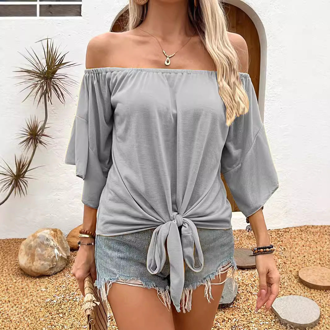 Damebluse med Bare Skuldre | Chic og Luftig til Varme Dage