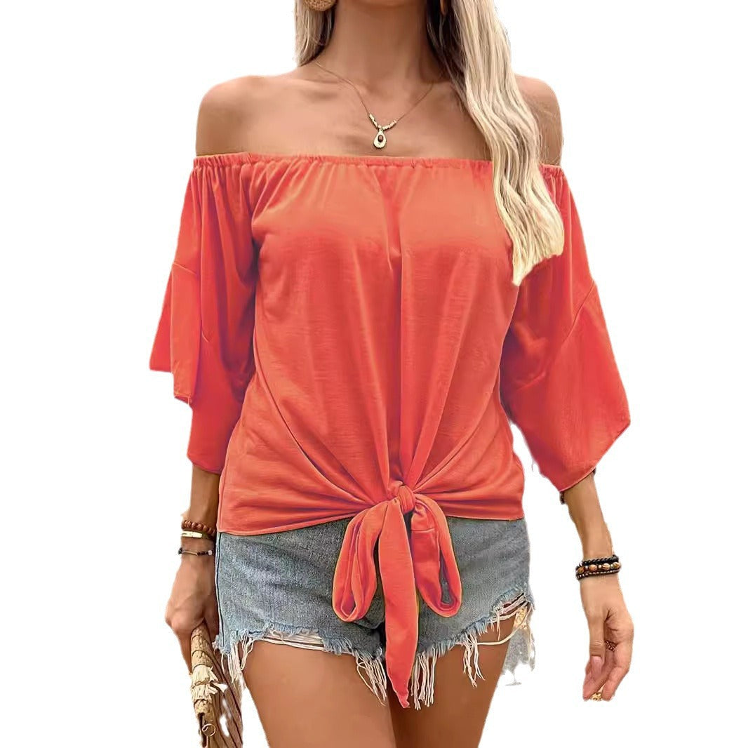 Damebluse med Bare Skuldre | Chic og Luftig til Varme Dage