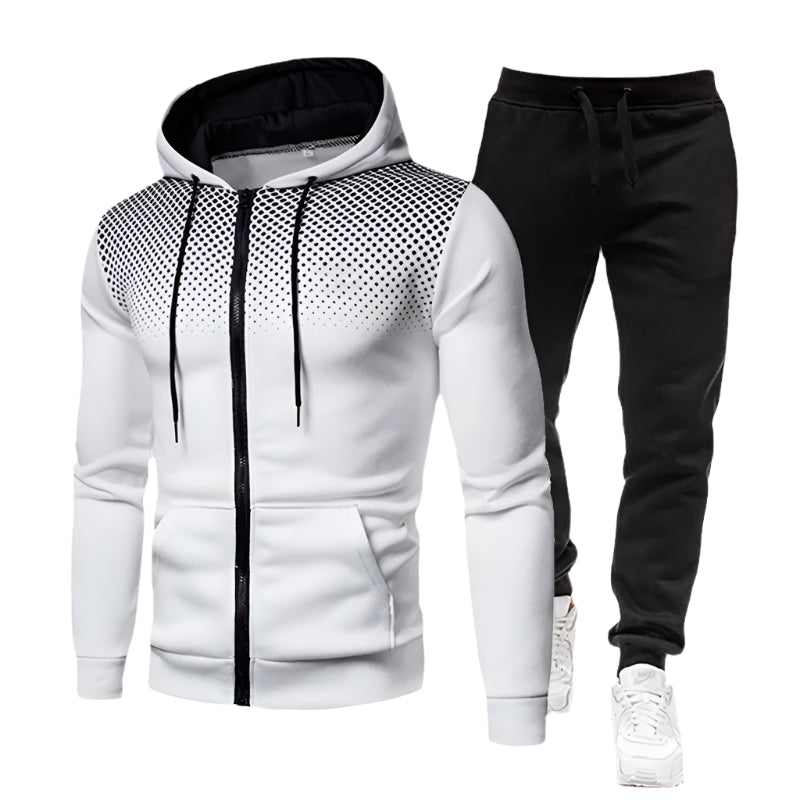 Casual Fleece Jogging Sæt til Mænd | Med Bukser og Hætte