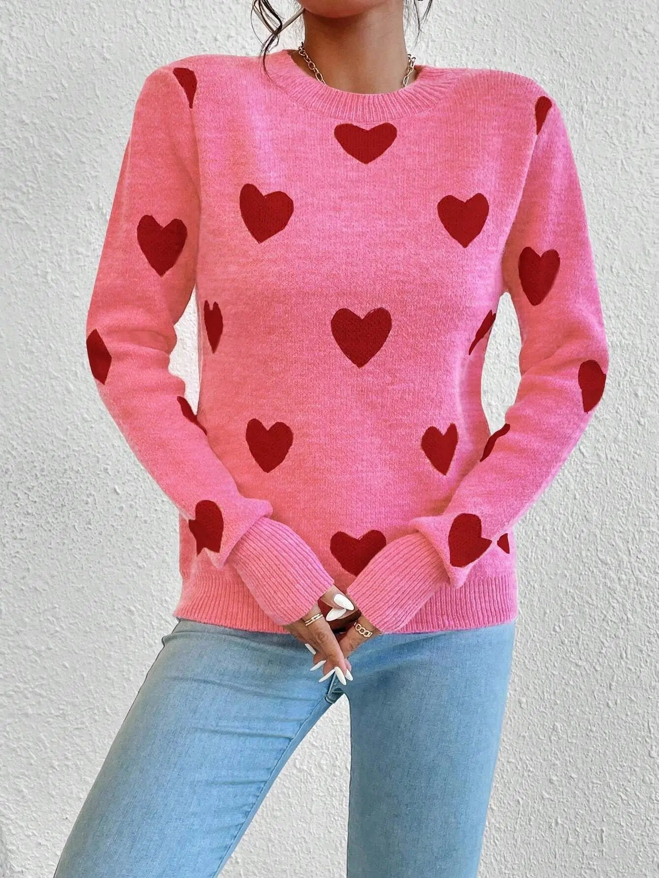 Love Sweater | Elegant og Hyggelig Langærmet Strik til Efterår og Vinter