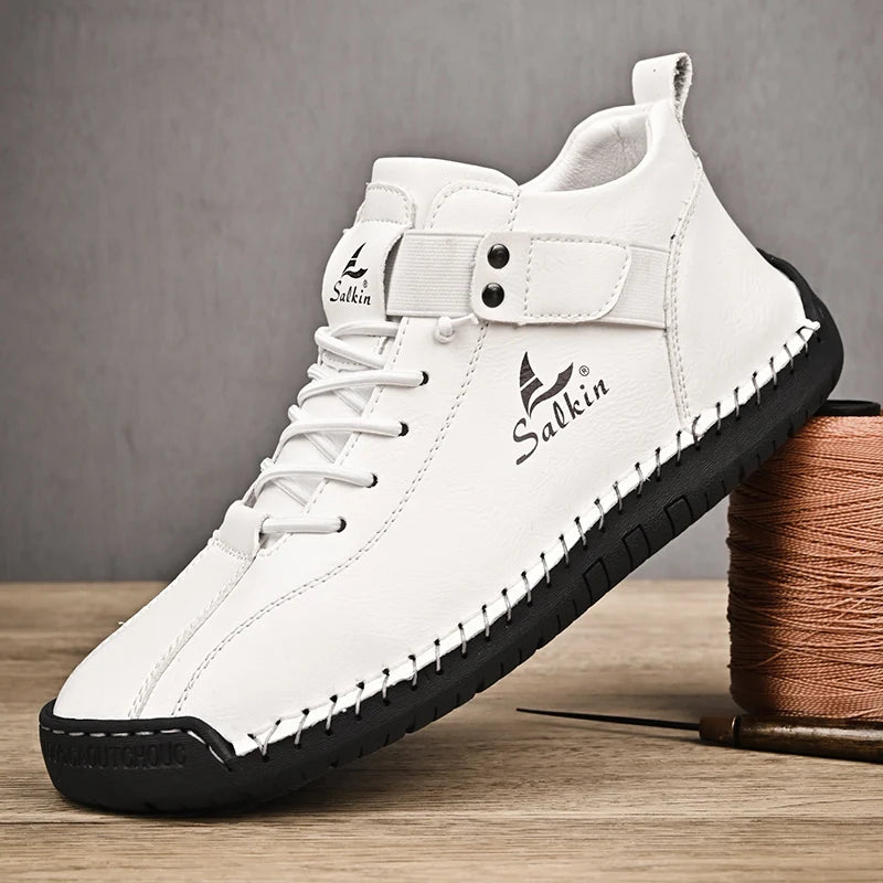 Stilfulde Åndbare Sneakers i Læder | Tidløst Design til Mænd
