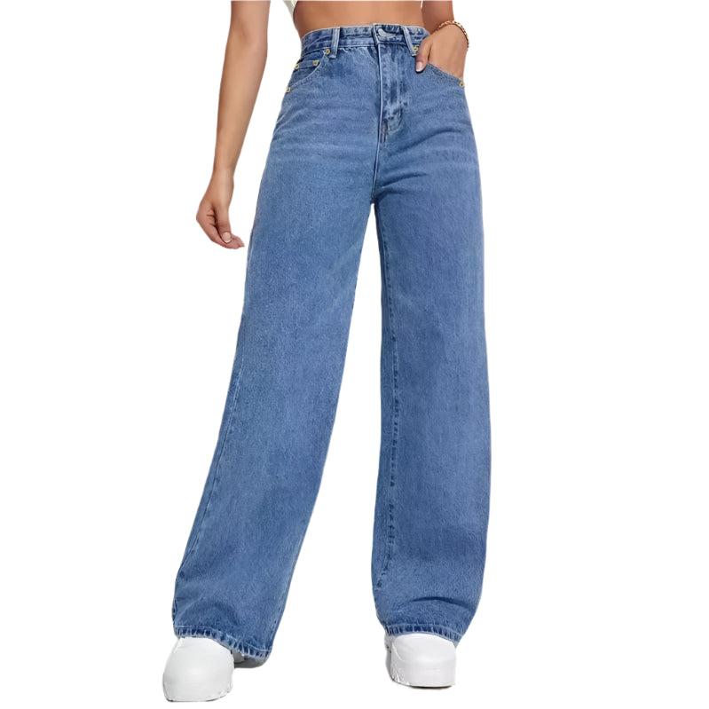 Modebukser med Brede Ben | Tidløse Denim Jeans til Hverdag