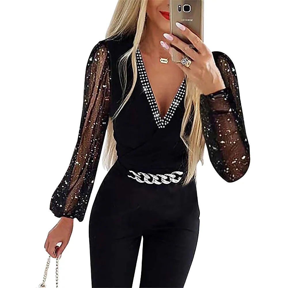 Casual Elegant Jumpsuit til Damer | Høj Talje og Slank Pasform