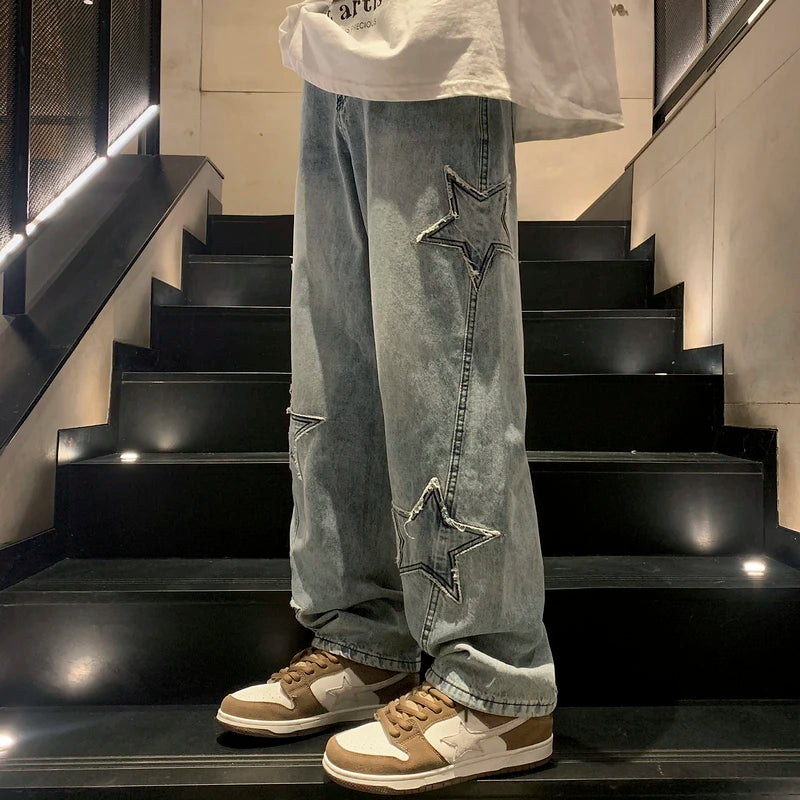 Streetwear Denim Bukser | Brede Ben og Ungt Look