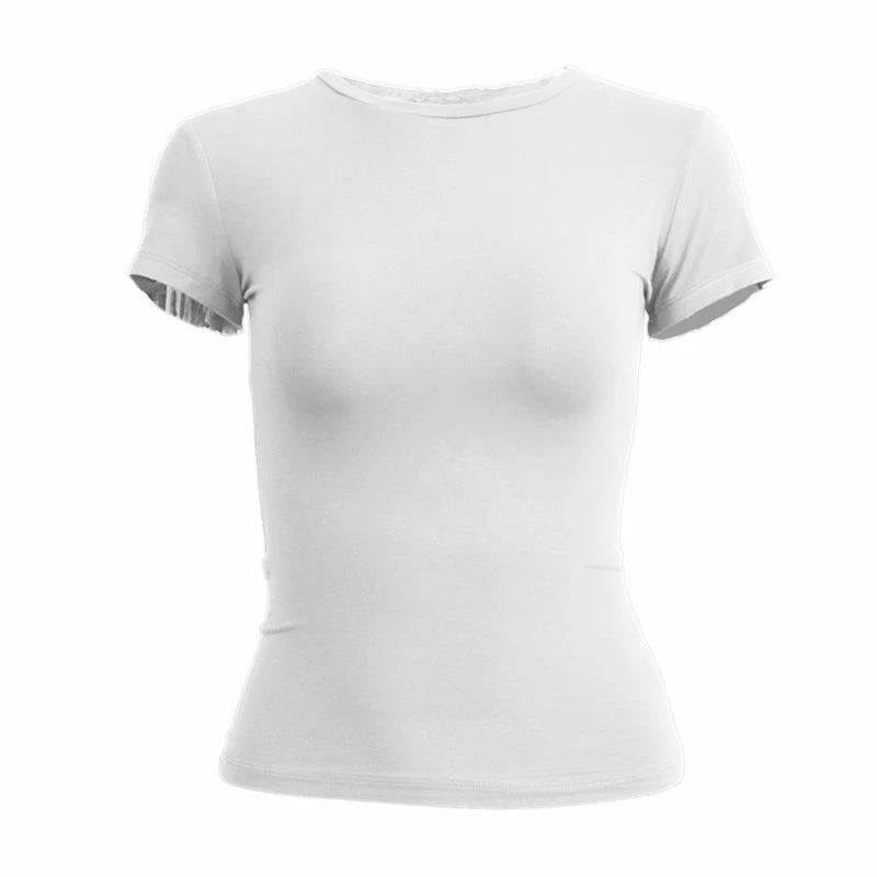 Kortærmet Slim Fit Top til Damer | Trendy og Sporty Look