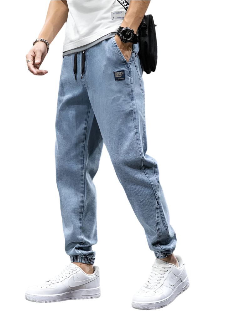 Baggy Denim Joggers Casual og Komfortable Cargo Bukser til Mænd