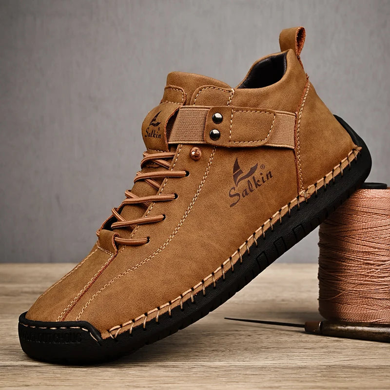Stilfulde Åndbare Sneakers i Læder | Tidløst Design til Mænd