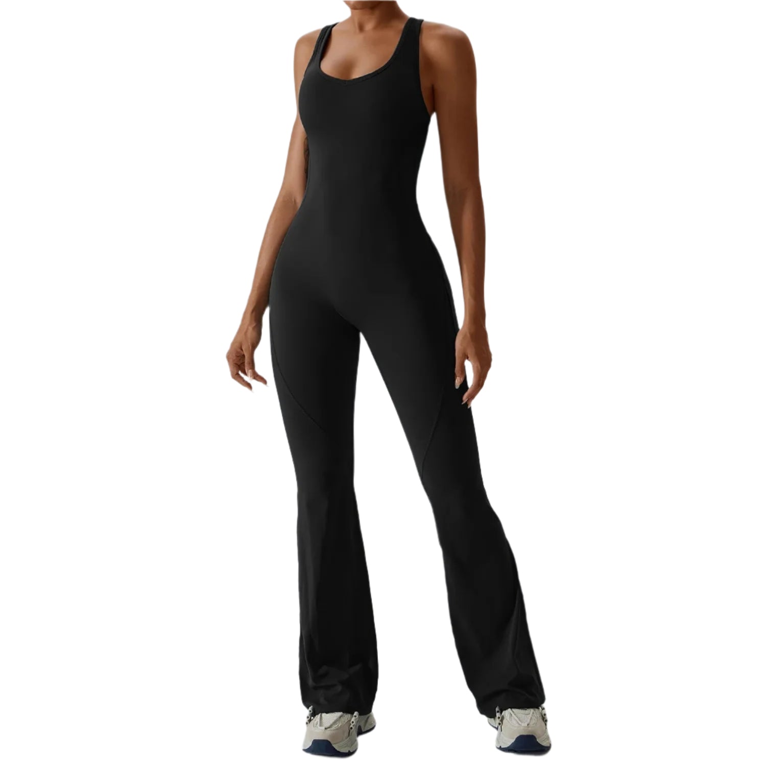 Stretchy Jumpsuit til Damer | Udskæring på Ryggen & Skåle