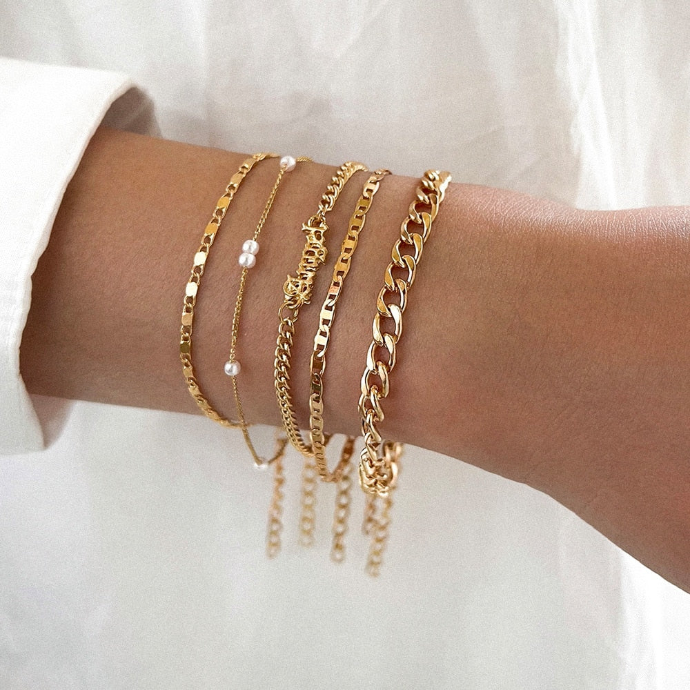 Fem Armbånd i Ét Luksussæt | Perfekt som Gaveidé