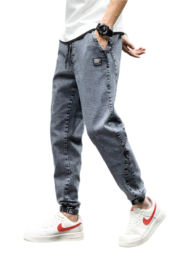 Baggy Denim Joggers Casual og Komfortable Cargo Bukser til Mænd