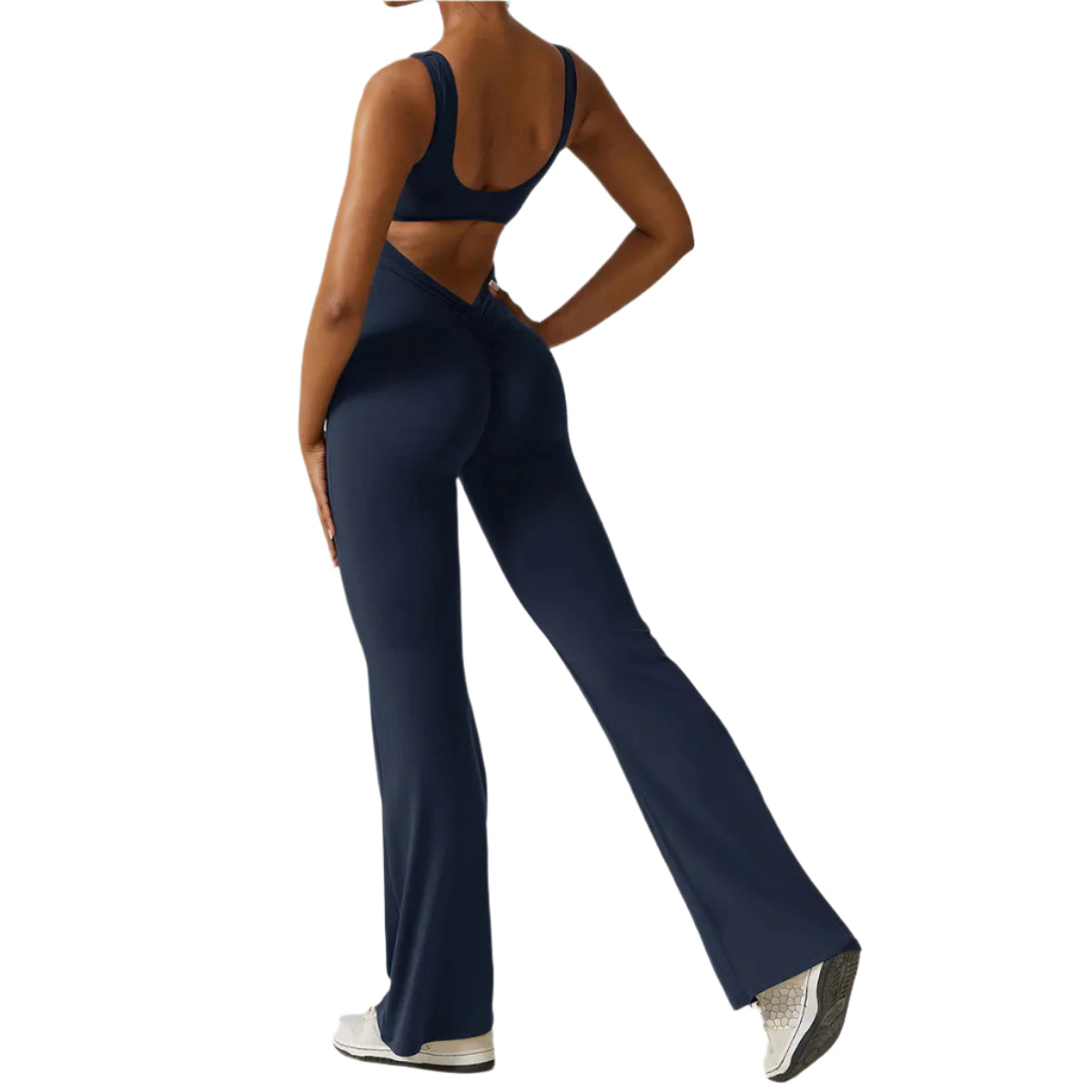 Stretchy Jumpsuit til Damer | Udskæring på Ryggen & Skåle
