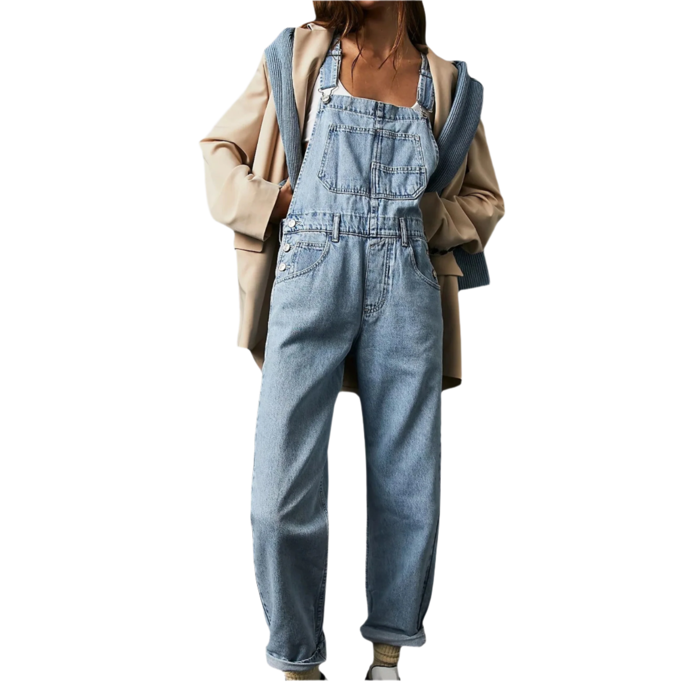 Stilfuld Buksedragt i Denim | Perfekt til Casual og Chic Brug