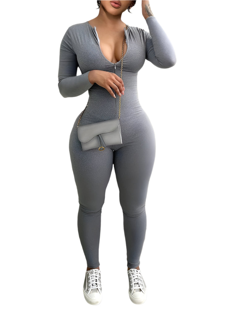 Langærmet Fitness Jumpsuit til Damer | Casual og Stilfuldt