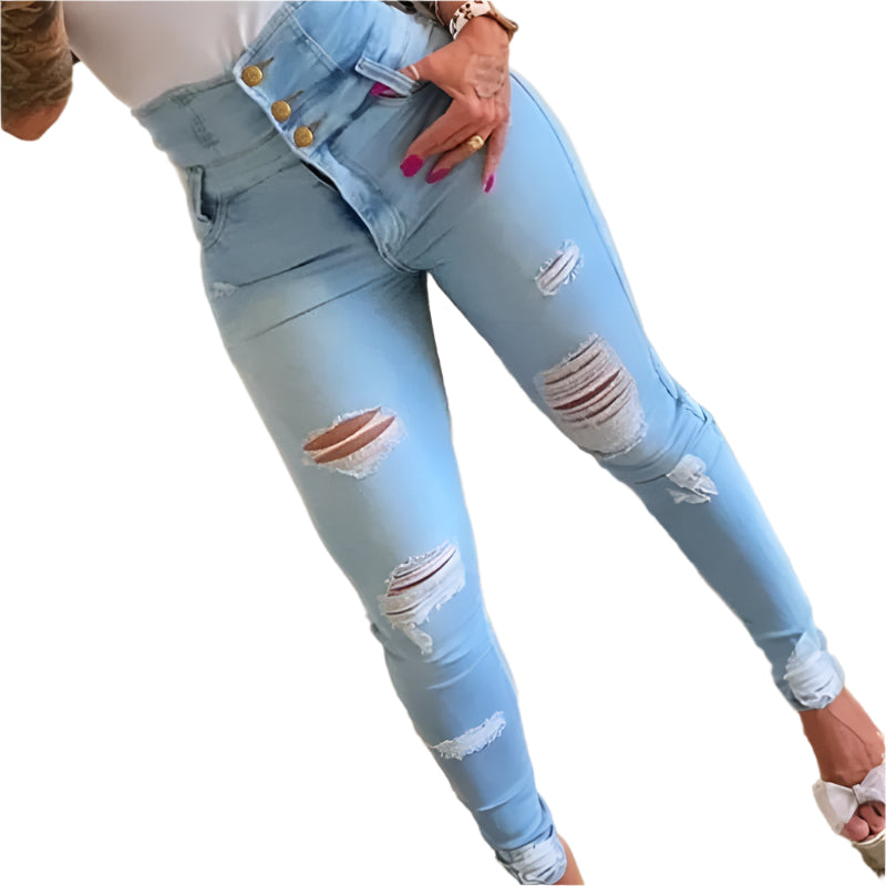 Trendy Potloodbukser | Højtaljede Bodycon Jeans til Forår