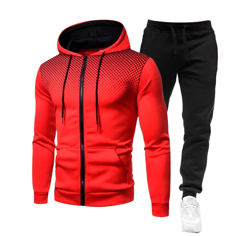 Casual Fleece Jogging Sæt til Mænd | Med Bukser og Hætte