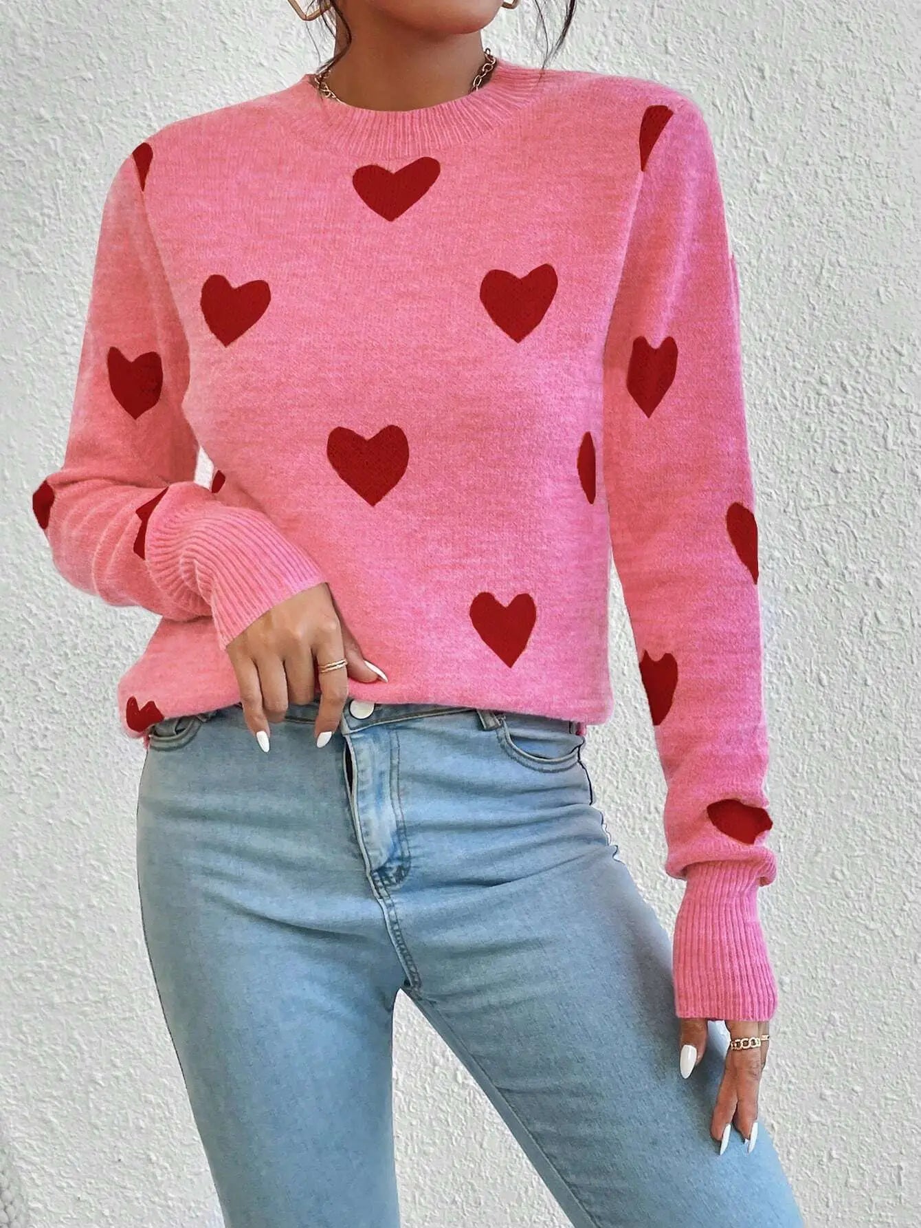 Love Sweater | Elegant og Hyggelig Langærmet Strik til Efterår og Vinter