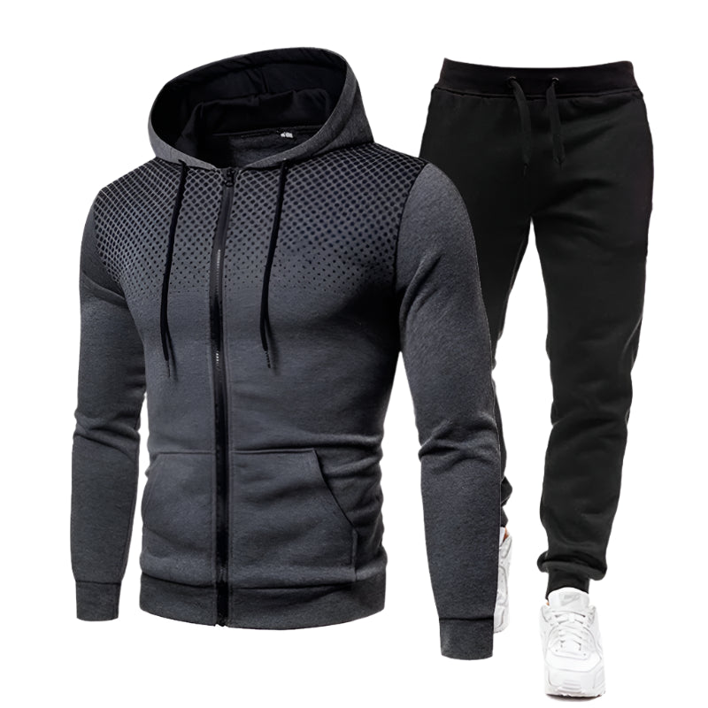 Casual Fleece Jogging Sæt til Mænd | Med Bukser og Hætte