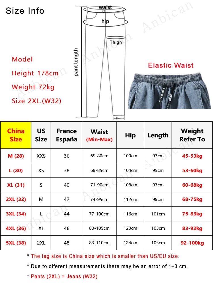Baggy Denim Joggers Casual og Komfortable Cargo Bukser til Mænd