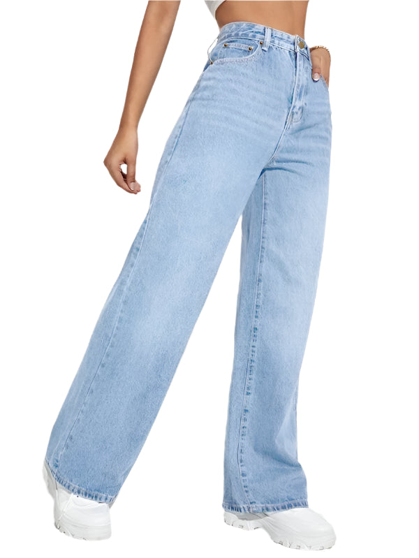 Modebukser med Brede Ben | Tidløse Denim Jeans til Hverdag