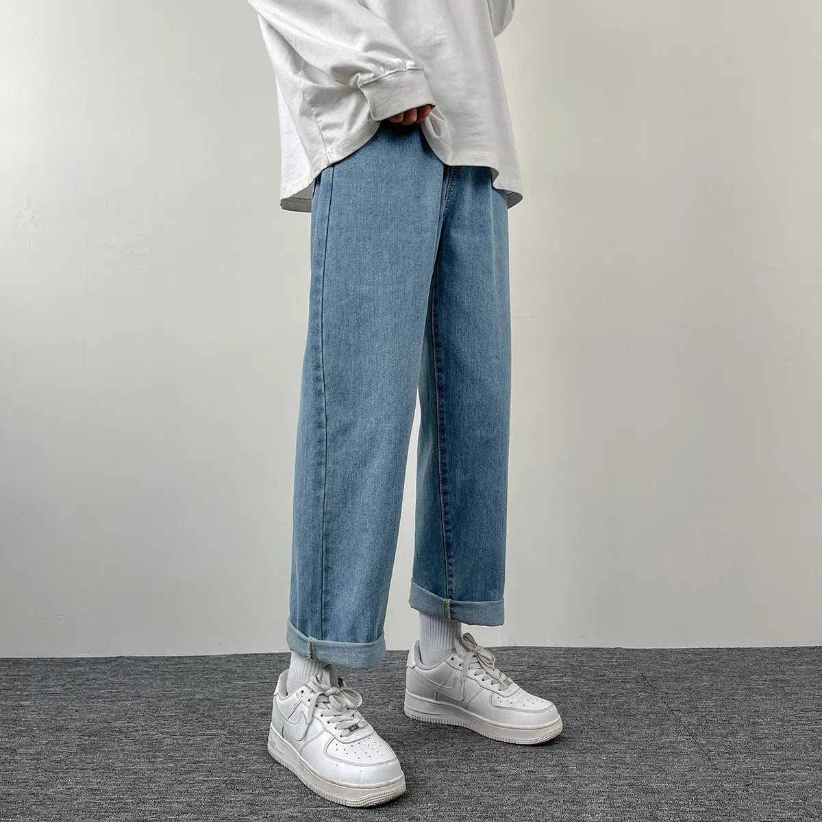 Herre Casual Jeans | Straight & Wide Leg Denim i Trendfarver