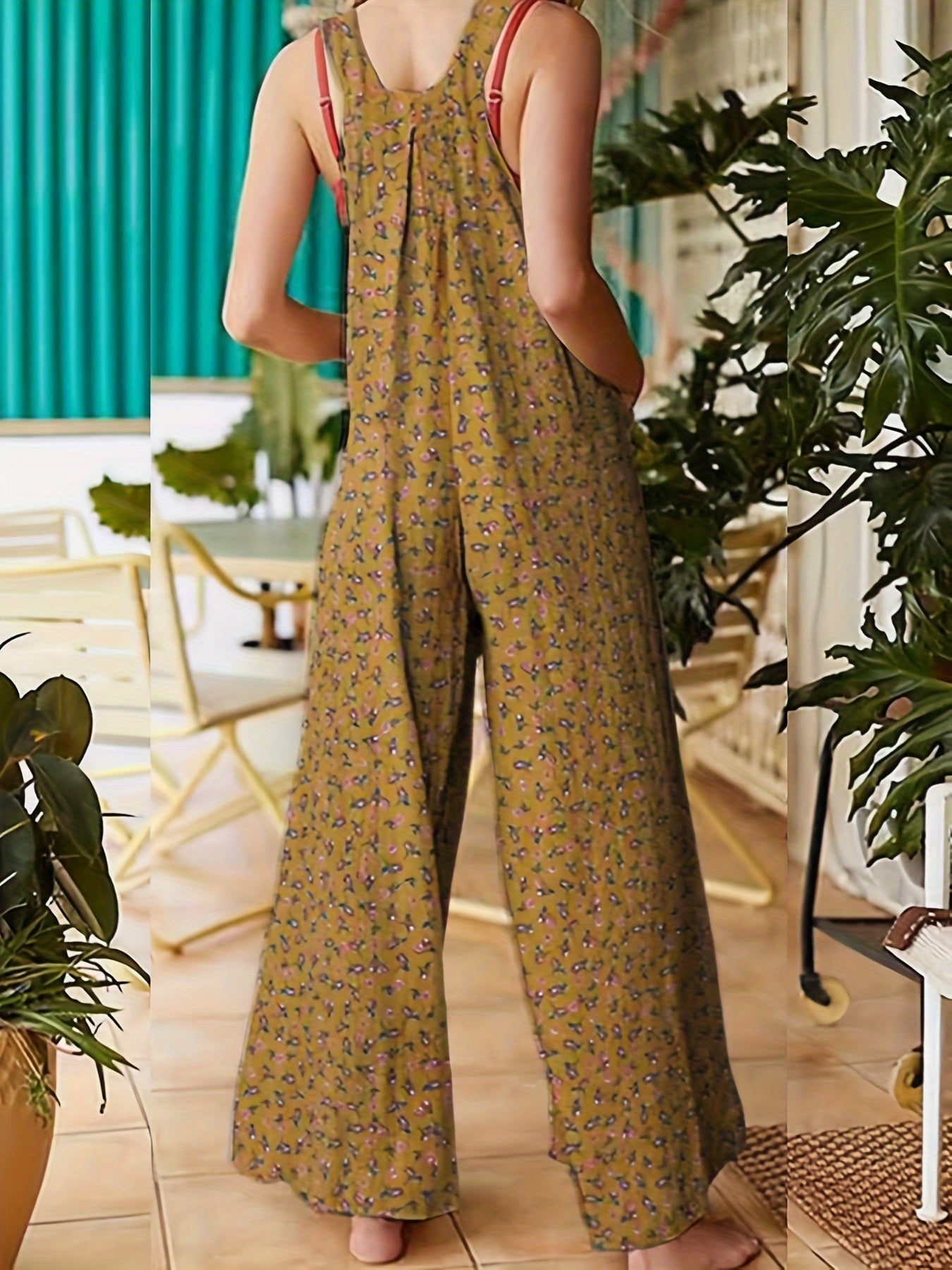 Ærmeløs Jumpsuit til Fest og Hverdag | Blomster og Vidde Ben