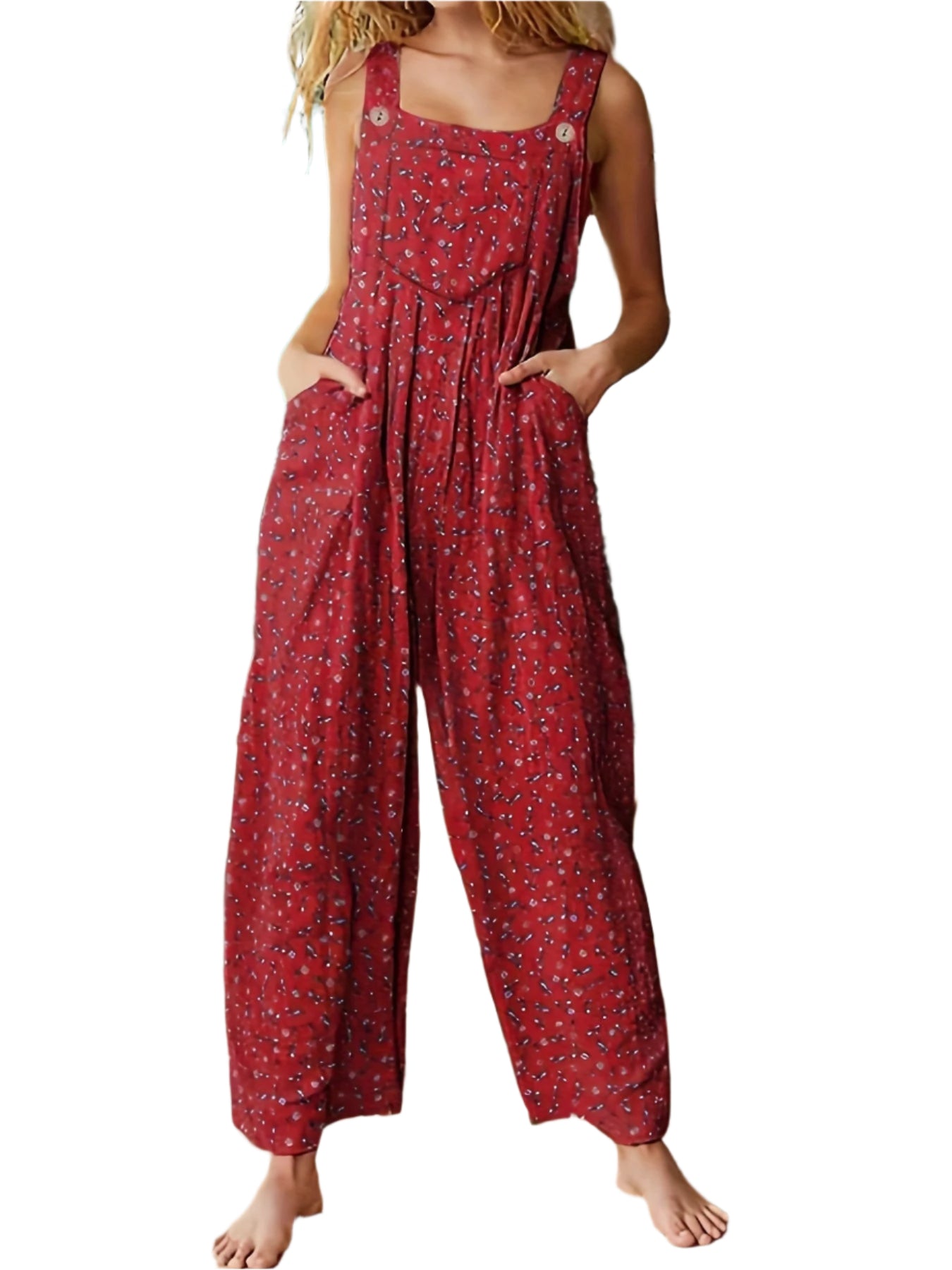 Ærmeløs Jumpsuit til Fest og Hverdag | Blomster og Vidde Ben