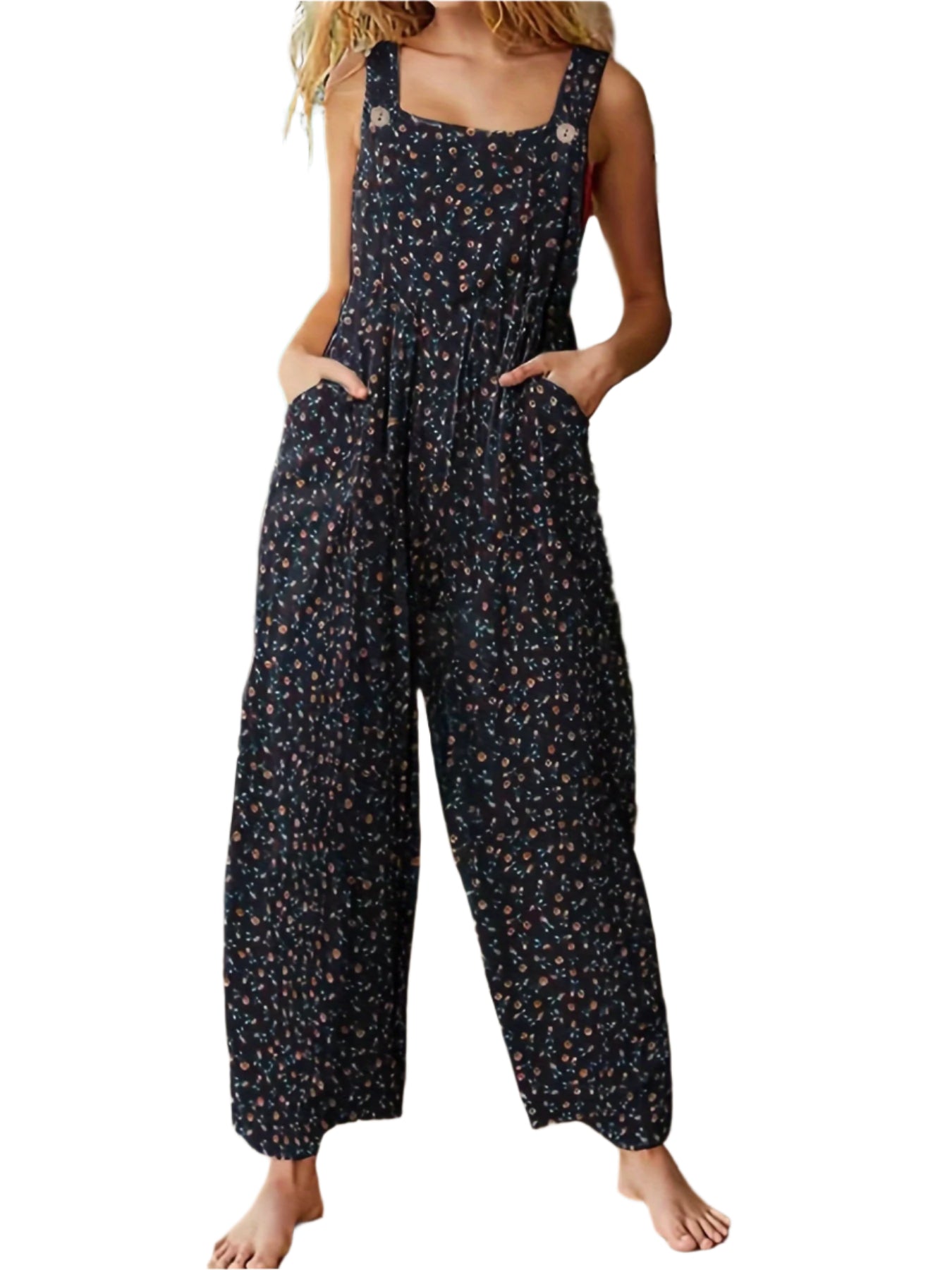 Ærmeløs Jumpsuit til Fest og Hverdag | Blomster og Vidde Ben
