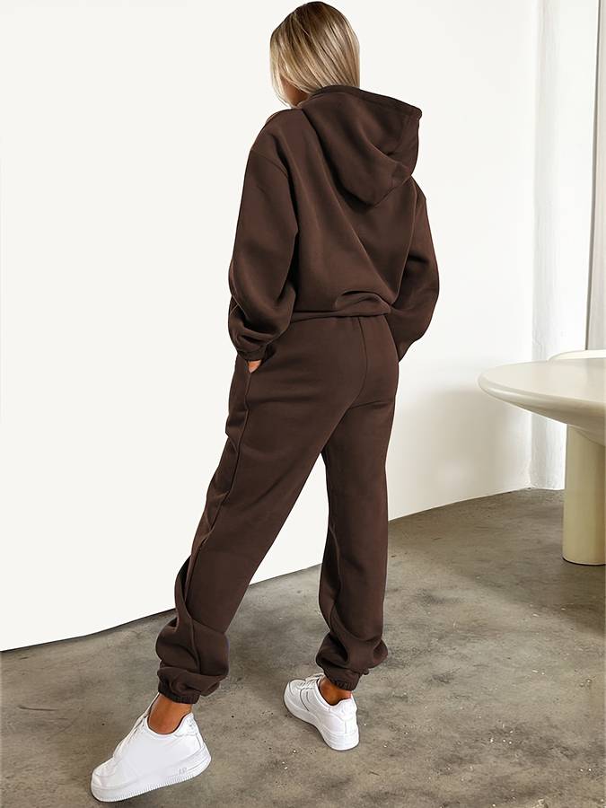 Feminint Lounge Sæt med Hoodie