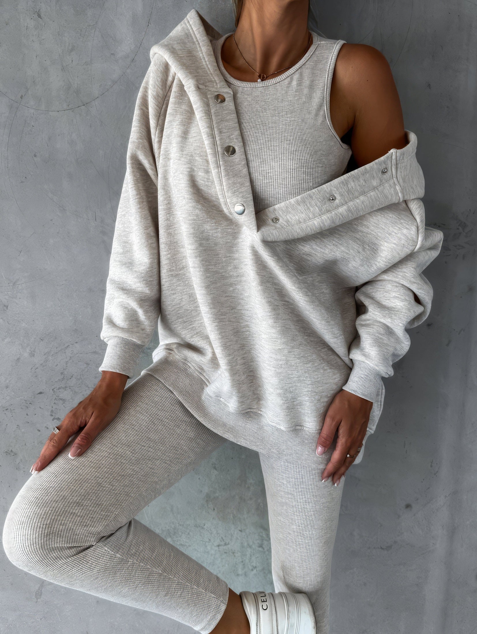 Casual Lounge Sæt i Tre Dele | Elegant og Afslappet