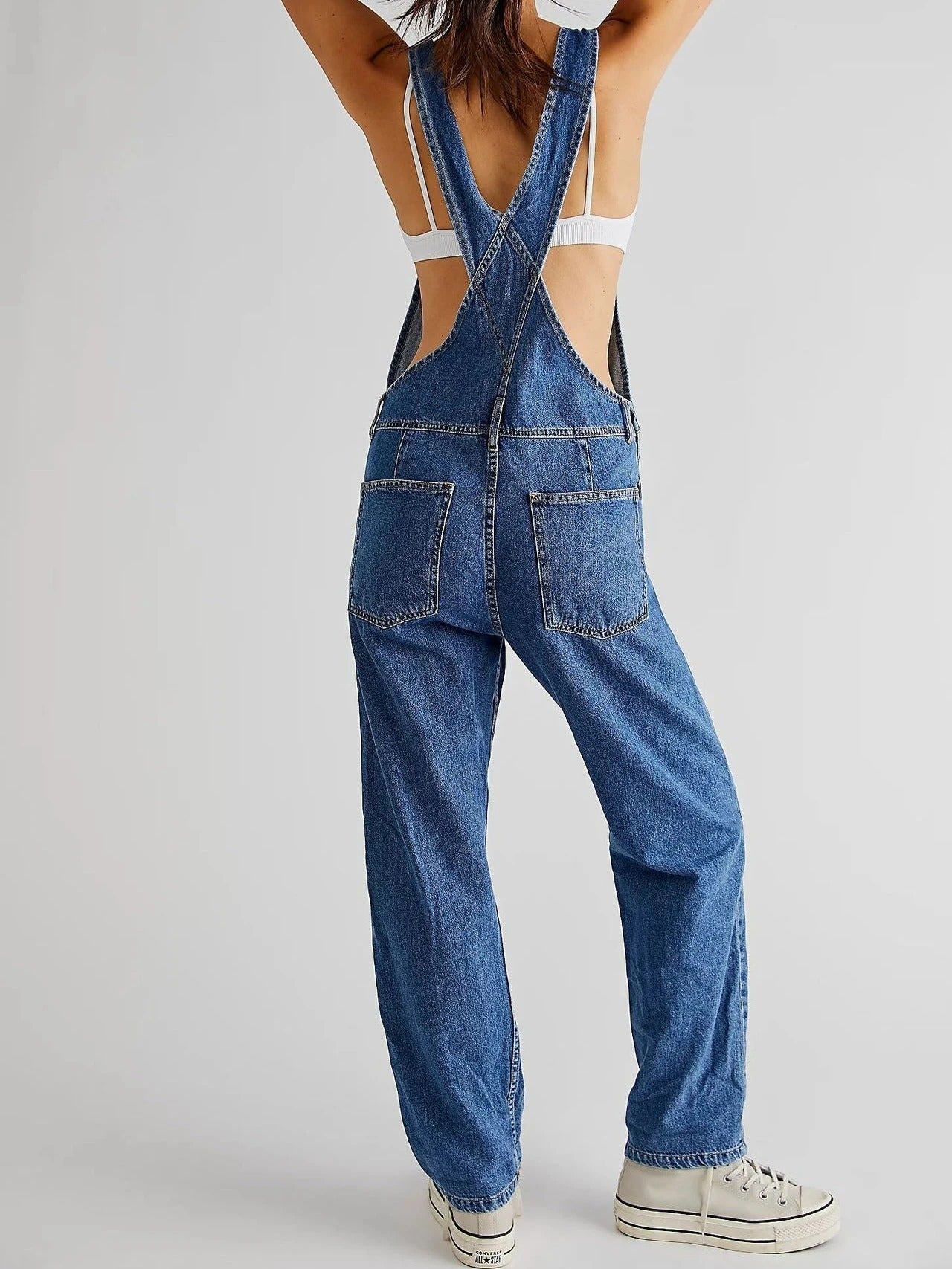 Stilfuld Buksedragt i Denim | Perfekt til Casual og Chic Brug